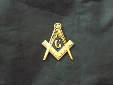 Master Mason Square Compass Car Emblem 2" Masonic Adhesive Freemason Gold NEW