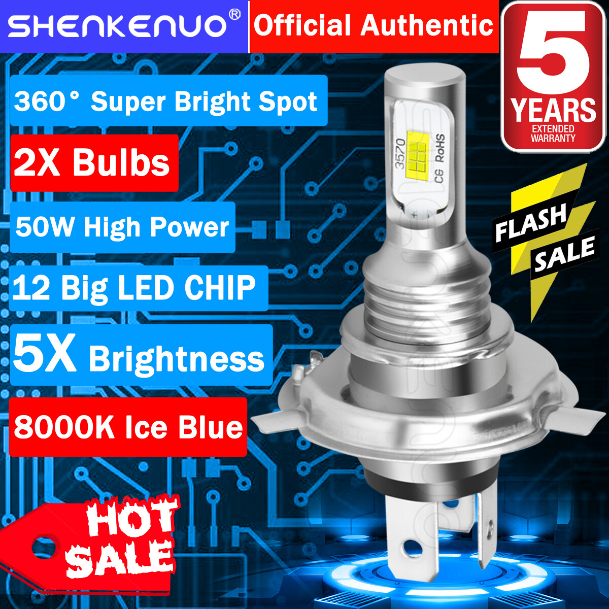 3570 Ice Blue LED headlight bulbs for Honda CBR600F2 1991, 1992, 1993, 1994 USA eBay