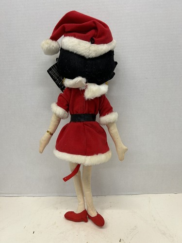 Muñeca de Papá Noel Betty Boop Navidad Vintage 17" Alto 1999 Clásica Santa Betty ¡Etiqueta N! - Imagen 6 de 8