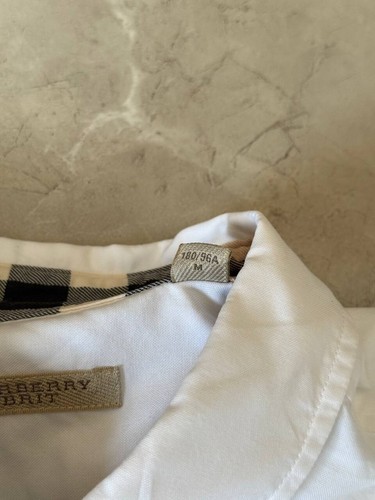 CAMISA BURBERRY BRIT 100% ALGODÓN BLANCO BOTÓN NOVA CUADROS MANGA LARGA HOMBRE TALLA M - Imagen 6 de 21