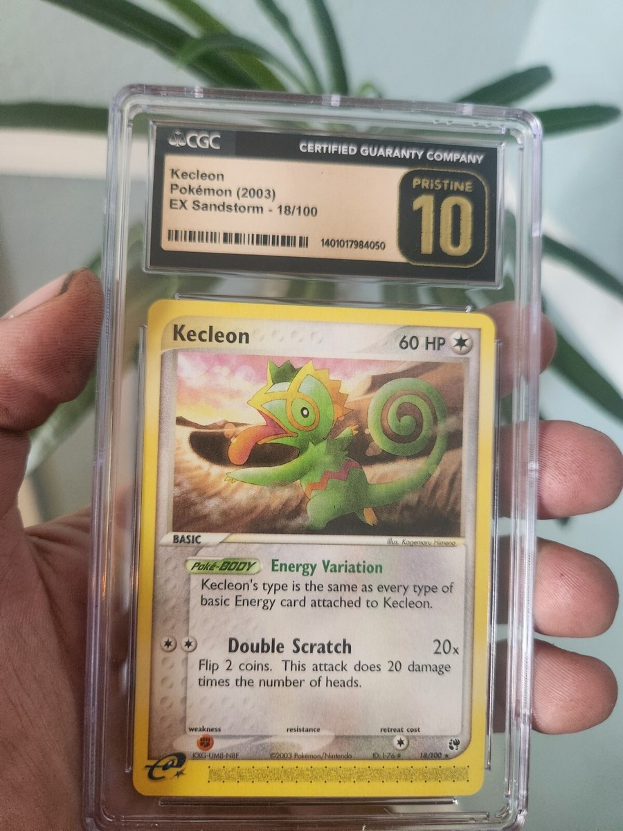POP 2) CGC 10 PRISTINE 2003 Pokemon EX Sandstorm Kecleon Rare 18