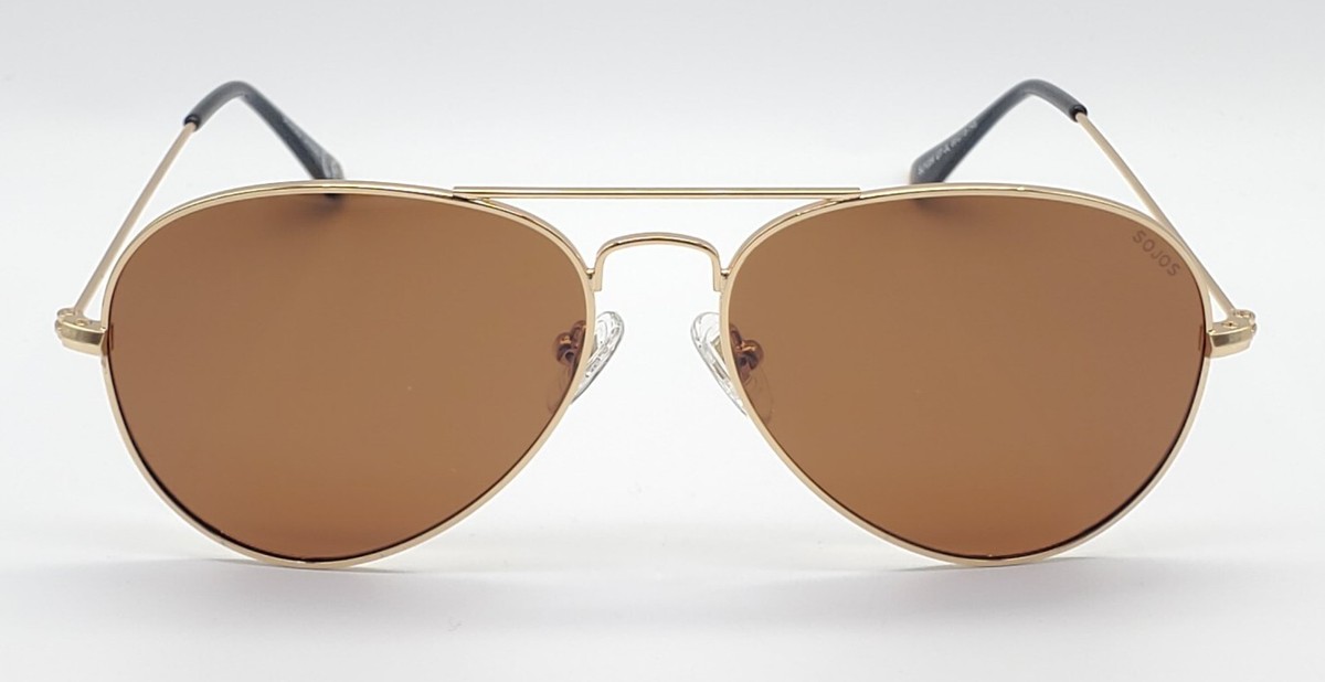 Sol専用 SOJOS SJ1054 C7 JL Classic Gold Aviator Polarized 58x15 145