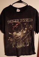 Vintage Disturbed Asylum Concert Band Tour Tee Demon T-shirt Size L Mens