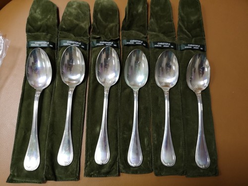 Christofle Argent Sterling 925.  Malmaison. cuillères de table (lot de 6) - Photo 1 sur 6