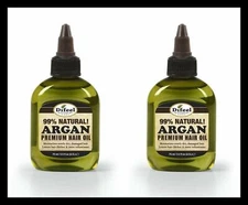 Difeel Premium Natural Hair Oil -  Argan Oil 2.5 oz. ( Lot of 2 )