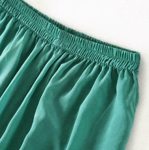 Damen 100 % Seide Maulbeere weites Bein Hose Abend Komfort Palazzo lose Hose - Bild 6 von 39