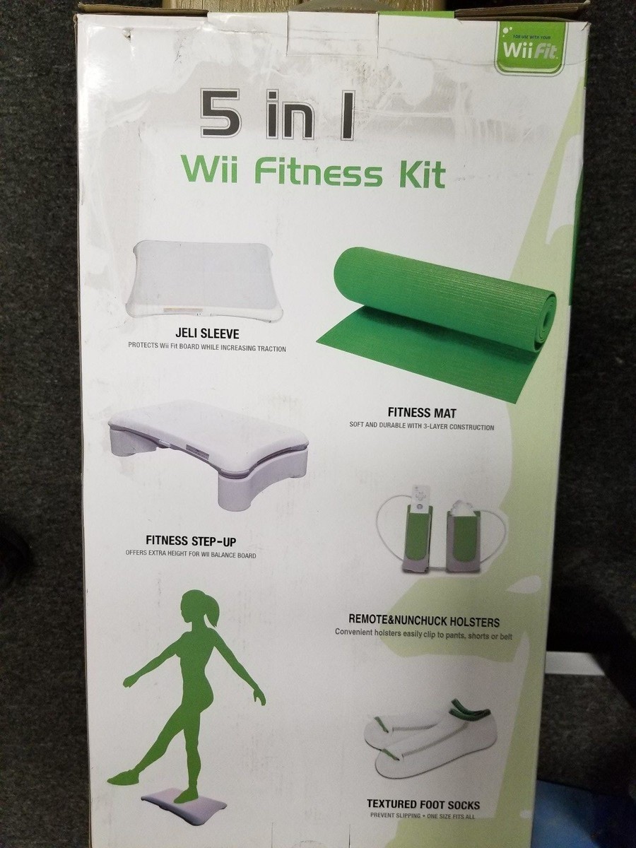 5-IN-1 WII FIT BUNDLE: INCL.STEP-HOLSTERS-SOCKS-SILICONE SLEEVE