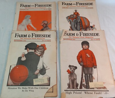 #ad Antique Farm and Fireside Magazines Advertisements 1919 Lot Of 4 $90.00