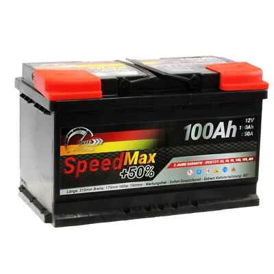 SPEED MAX L4100 100AH 850A 12V batterie voiture =FIamm 100Ah DX+ Prêt à l'emploi