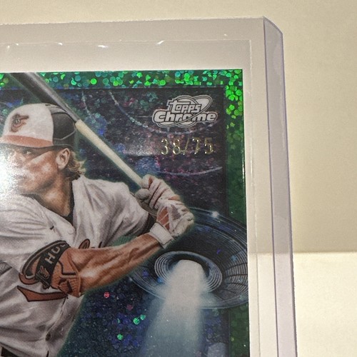 2024 Topps Cosmic Chrome RC Jackson Holliday talento extraterrestre verde /75 - Foto 3 di 3