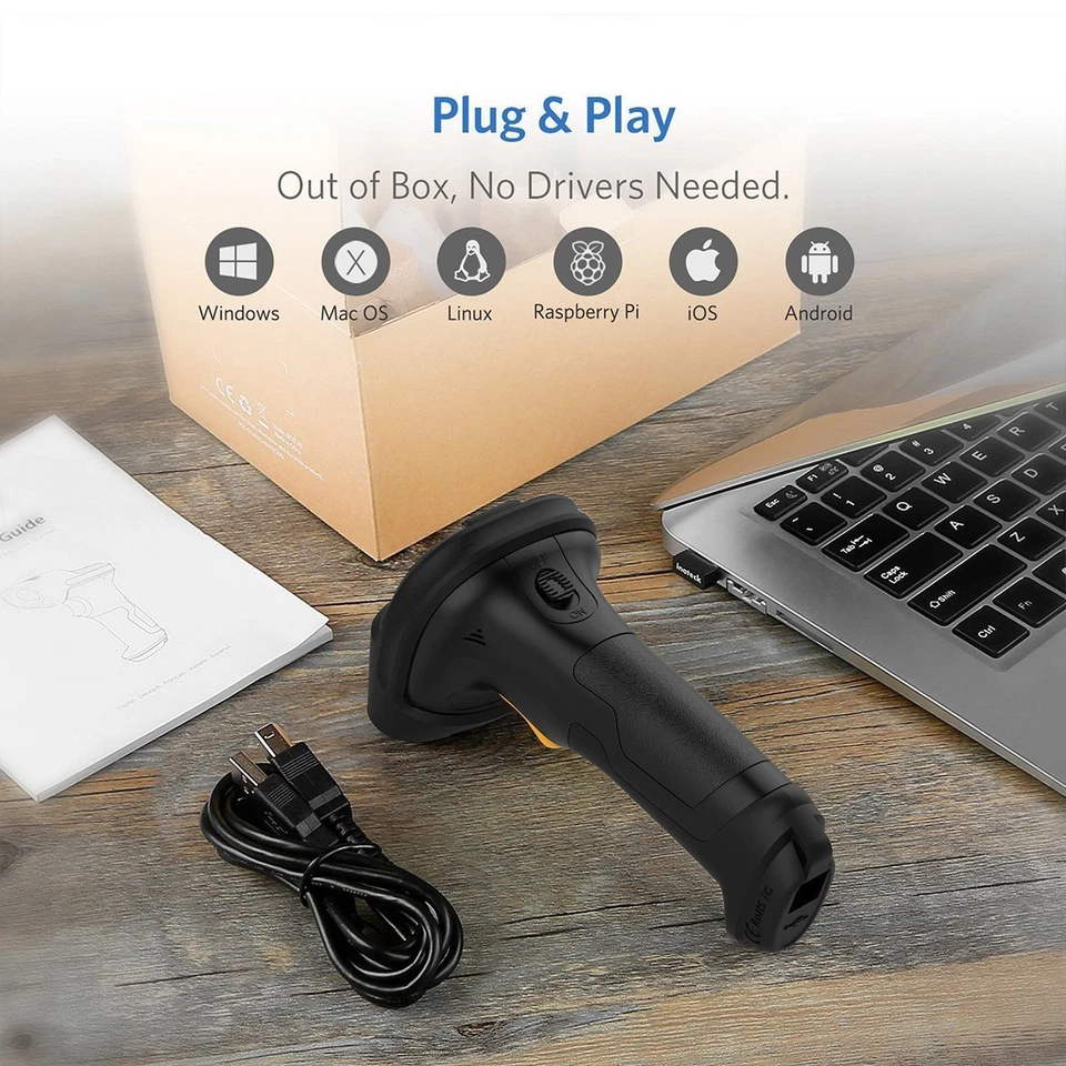 Inateck Barcode scanner Wireless 2,4 GHz, 35m Reichweite, automatisches, BCST-60 - Bild 2 von 4