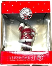 Coca Cola Department 56 75th Anniversary Santa Drinking a Coke Ornament 2006
