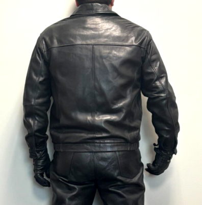 JOS.A.BANK レザージャケット ブルゾン ブラック メンズ 古着 中古・古着通販】JOS.A.BANK (ジョス エー バンク) レザージャケット