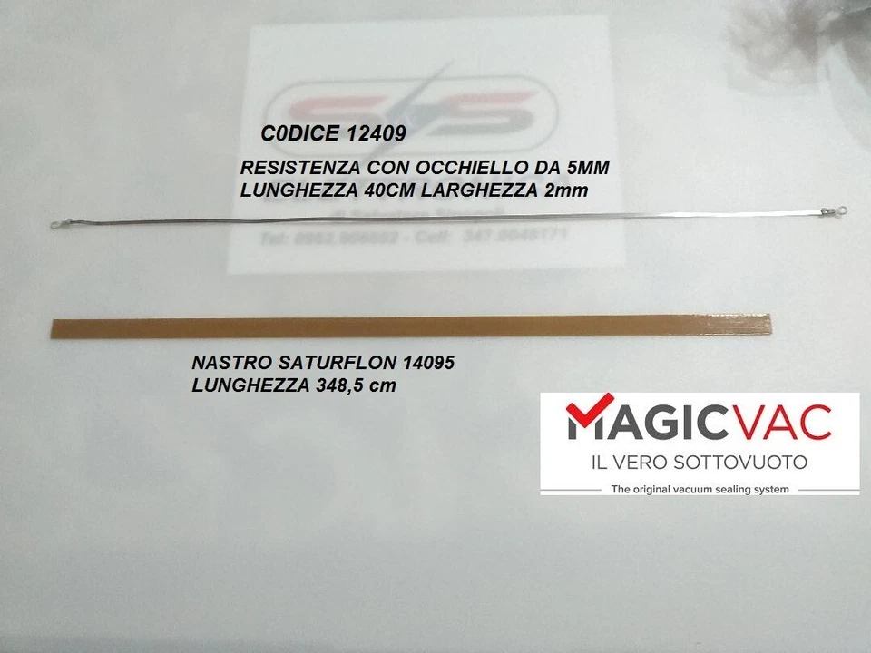 12409+14095 RESISTENZA+SATURFLON PER SOTTOVUOTO MAGIC VAC ELITE 300PLUS VE52PK1