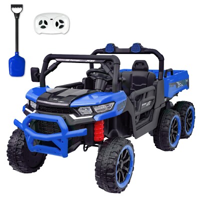 Kids 2 Seater Ride on Car 24V Electric Dump Truck 4WD UTV w/Parental Remote LED