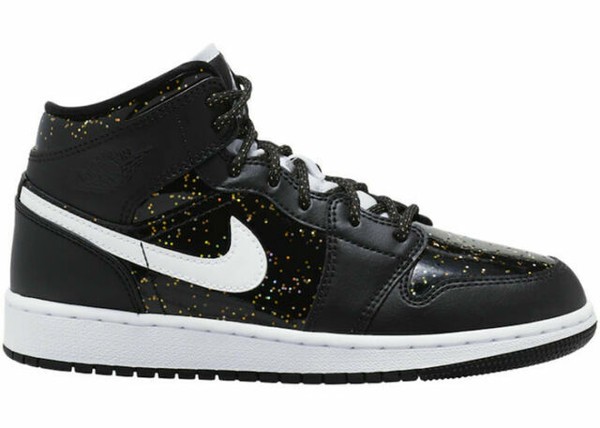 Nike Air Jordan 1 Mid SE Black Speckle Glitter GS DS Size 6y Av5174-001 for sale online | eBay