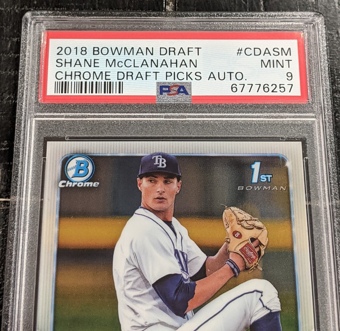 2018 Bowman Draft Chrome 1st Shane McClanahan AUTO RC PSA 9 MINT 