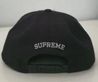 Casquette chapeau FW17 Supreme Global noire 5 panneaux grand logo
