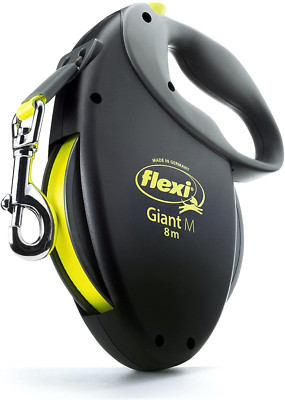 Flexi Giant L Retractable Dog Leash (Tape),26 ft, Medium, Black