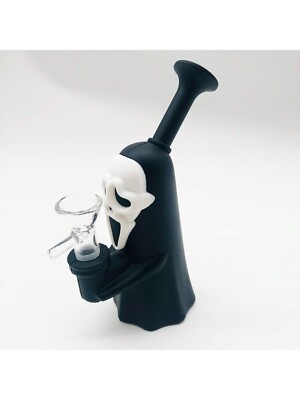Silicone Smoking Hookah, 6.3'' Ghost Style Silicone Hookah, Heatproof Silicone
