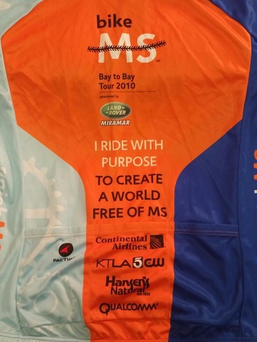 Pactimo Bike MS 2010 Bay to Bay tour ciclismo camiseta hombre talla XL NUEVA CON ETIQUETAS - Imagen 10 de 10