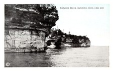 Munishing, MI Pictured Rocks Blue Tone ©H.A. Lawrence Pano. Water View 239 -A85