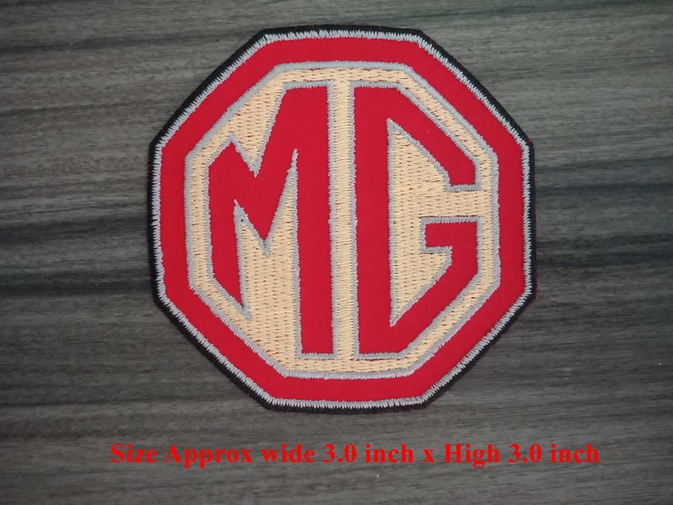 3 pcs Patch logo MG Car Motor Embroidered Iron or Sew on Jacket Shirt Cloth Hat - Image 2 of 4