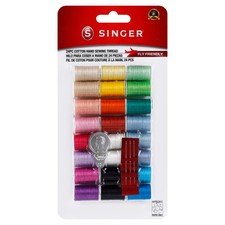 Mercerized Cotton Hand Sewing Thread Pack - 24 Assorted Colors 10yds Ea Mini