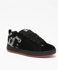 NUEVOS DC Court Graffik Zapatos de Skate Paisley Negros