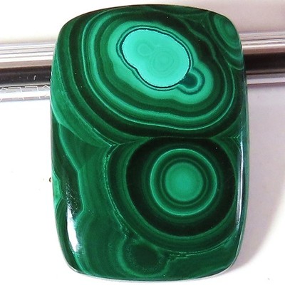 Natürlicher Grüner Malachit Kissen Cabochon Edelstein 88.45 Cts 27x37x5 mm SH502