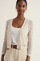 Seasalt Women's Regular Sweet Day Cotton Cardigan Chalk