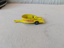 Matchbox Lesney - Honda Motorcycle Trailer, no.38 ,vintage ,yellow