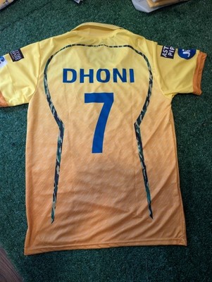 New CSK IPL Cricket Jersey MS Dhoni Chennai Super Kings Shirt