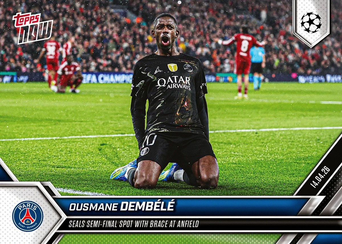Ousmane Dembele Brace Anfield Semis - 2025-26 UCL Topps NOW- Card
