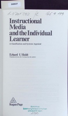 Instructional media and the individual learner. A classification and systems app