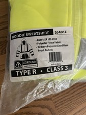 Cordova Cor-Brite Hi-Vis Reflective Zip Hoodie Jacket Type R Class 3 L SJ401