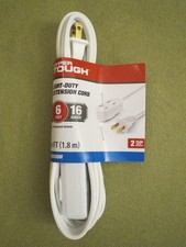 Hyper Tough White, 6 foot Extension Cord, 16/2, Indoor Use, NEW