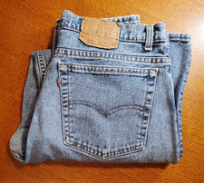 Vintage Levis Jeans Mens 36x31 LT Blue 550 Relaxed Tapered Red Tab Made In USA