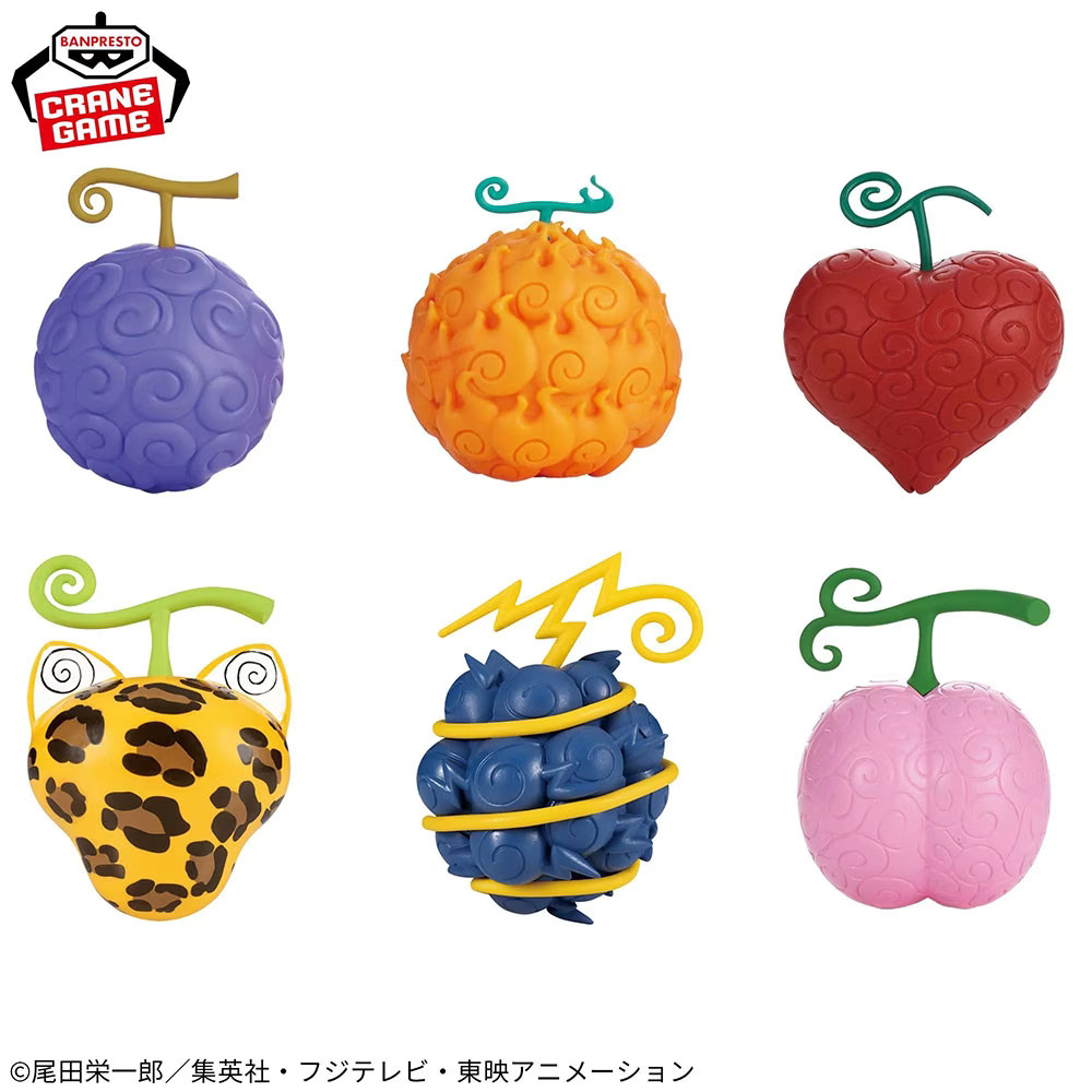 Pack de 6 figurines One Piece Devil Fruit Vol.3 en PVC de 8cm pour collectionneurs