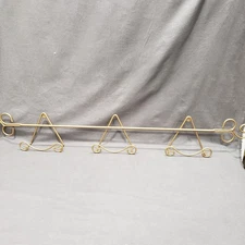 Wrought Iron Plate Rack Picture Frame Holder Wall Mount Scroll Rustic Farmhouse