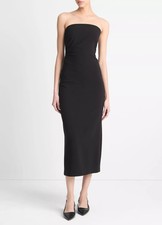 NWT 425 Vince Strapless Draped Midi Dress 8