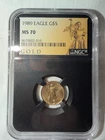 New ListingU.S. Mint 1989 American Gold Eagle $5 1/10 oz NGC MS70 Cert 8670802-010