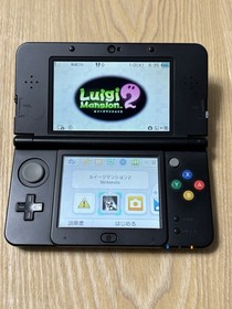 New Nintendo 3DS Black Console Polka Dot Cover Plates Tested FW 11.17.0-50J