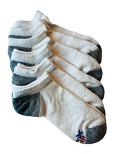 Hanes Women X-Temp Comfort Cool Ankle Socks 6-Pack Size 5-9 White NEW