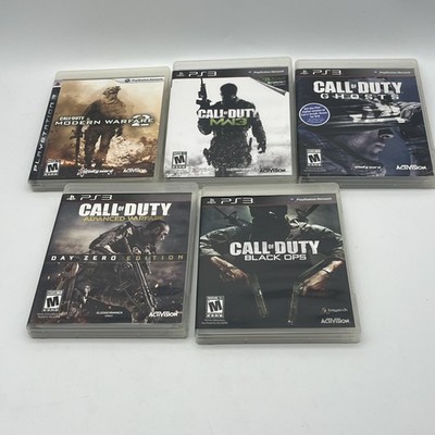 Call Of Duty PS3 Lot Of 5 Modern Warfare 2, 3, Ghosts,Advanced Warfare, Black Op