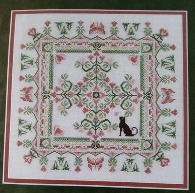 Cross Stitch ''DONNA'S GARDEN'' pattern ~ specialty stitches, cat, dog, flowers