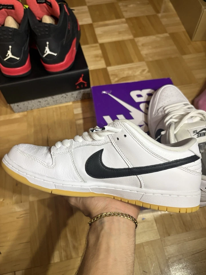 Talla 10.5 - Nike SB Dunk Low White Gum COMO NUEVO Foto 2 de 4