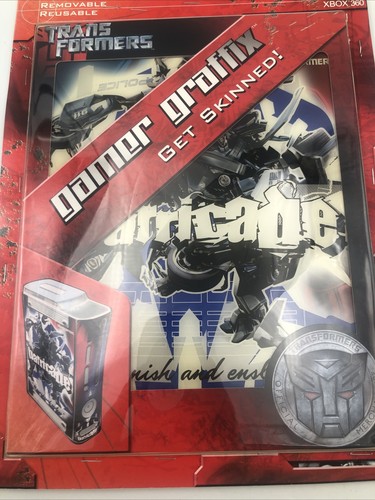 Gamer Graffix Transformers ( Xbox 360 Skin) Barricade New Old Stock - Picture 3 of 4