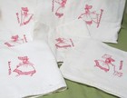 Embroidered Day of the Week Tea Dish Towels Pinafore Bonnet Girl 7 pcs. — photo 1