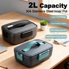 2L Electric Heating Lunch Box Portable for Car Office Food Warmer Container US